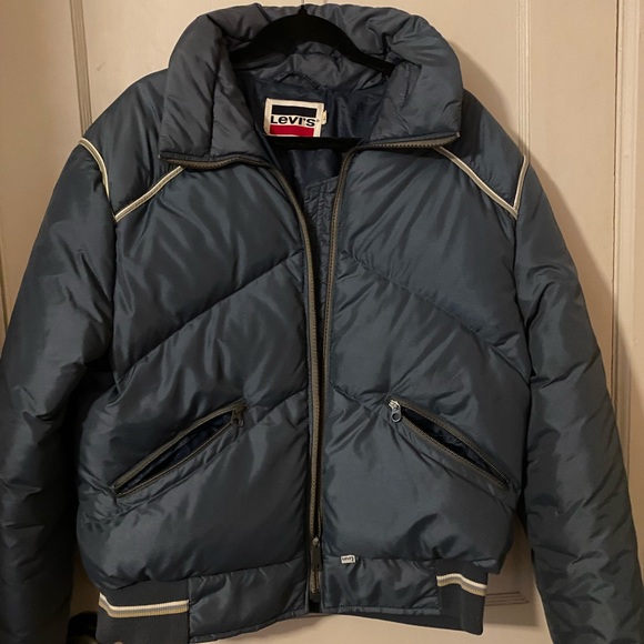 Vintage 80s Levi down filled coat jacket Men’s XL - Picture 2 of 11